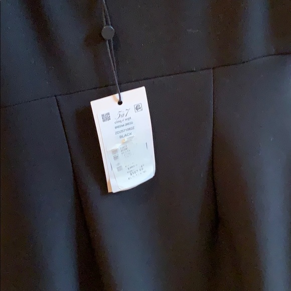 Cinq a Sept Breena Black Midi Cocktail Dress with Slit - Picture 8 of 13